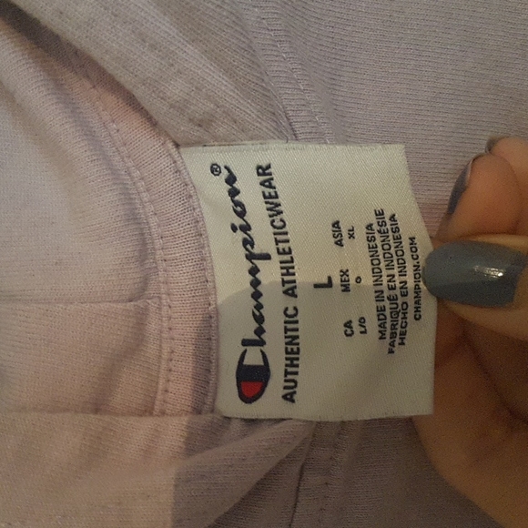 Lavender, Champion Hoodie, Size Large - Picture 3 of 3